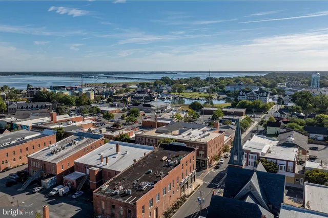 an aerial view of a city