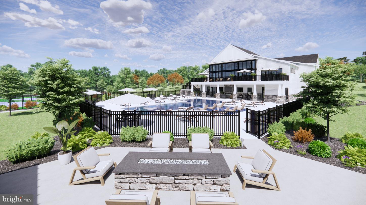 401 Mustang Road Downingtown, PA 19335 - Photo 5 of 9 Fire pit overlooking the clubhouse pool