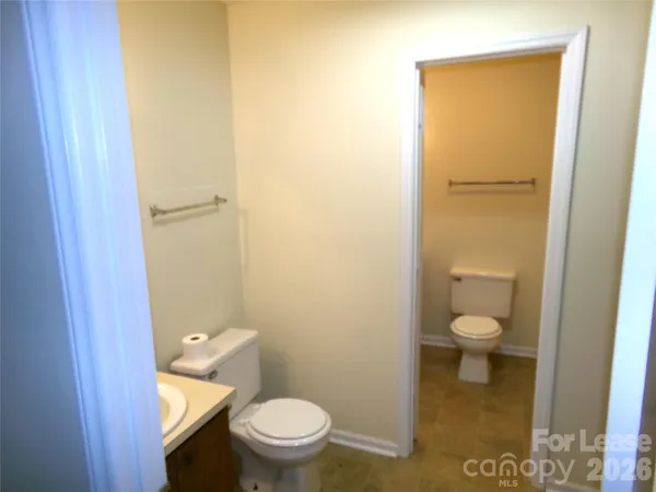 an empty room with a workbench