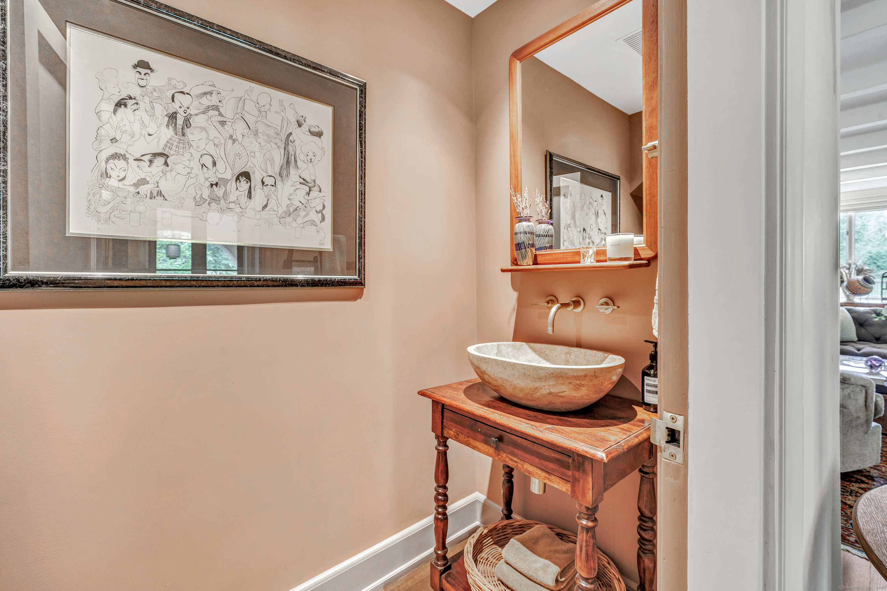 61 Clapboard Hill Road Westport, CT 06880 - Photo 24 of 40 The perfect powder room for your guests.