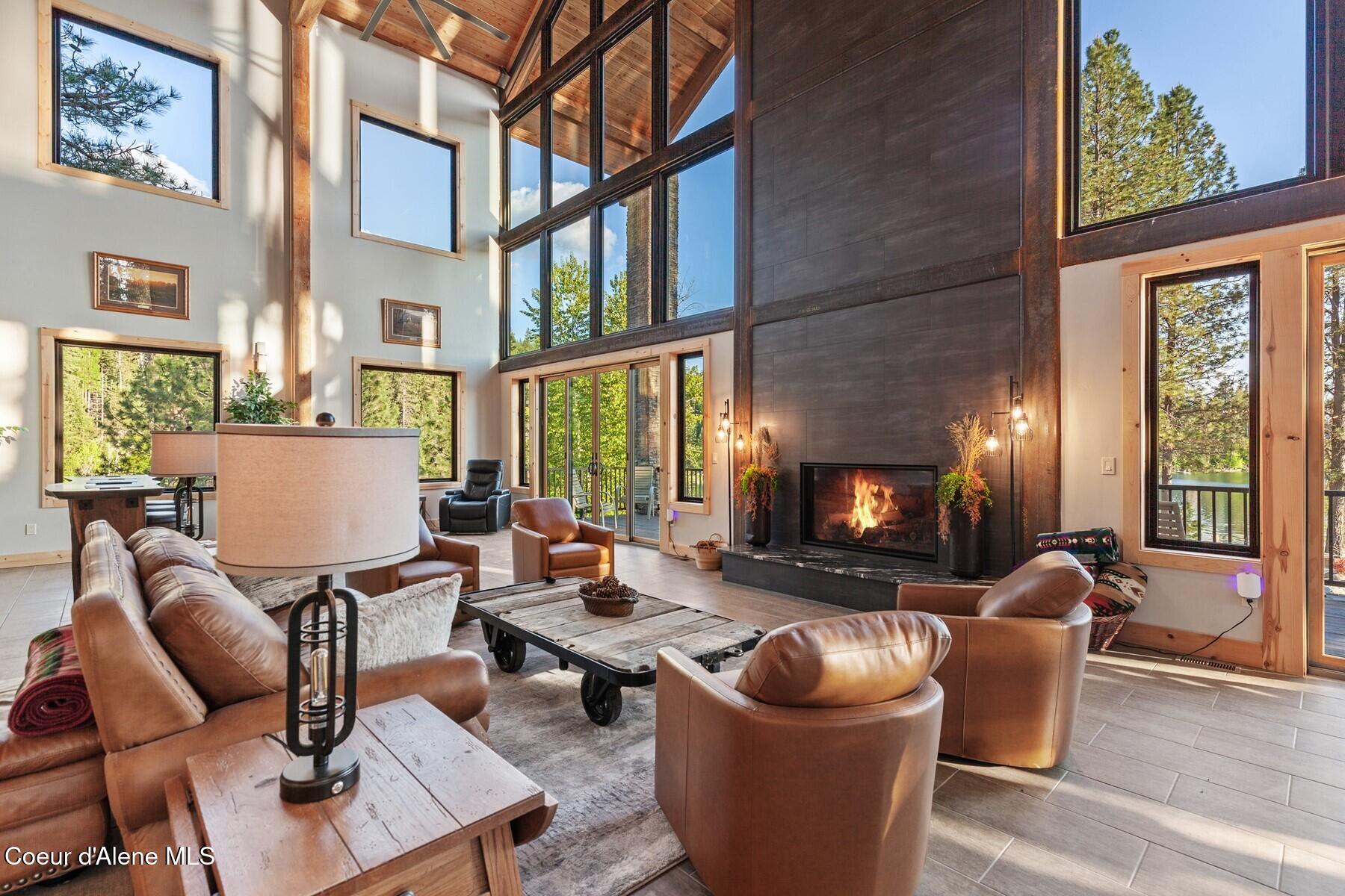 14318 North Waters Edge Court Hayden, ID 83835 - Photo 13 of 49 Beautiful Basalt gas Fireplace