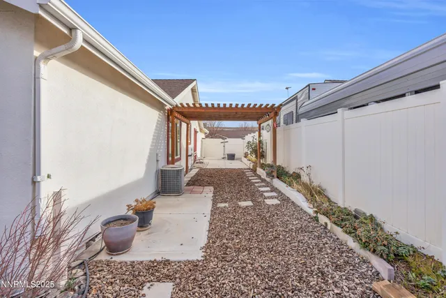 a view of the back yard of the house