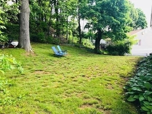 116 Upton Road Waltham, MA 02452 - Photo 14 of 15 a view of a garden with a bench