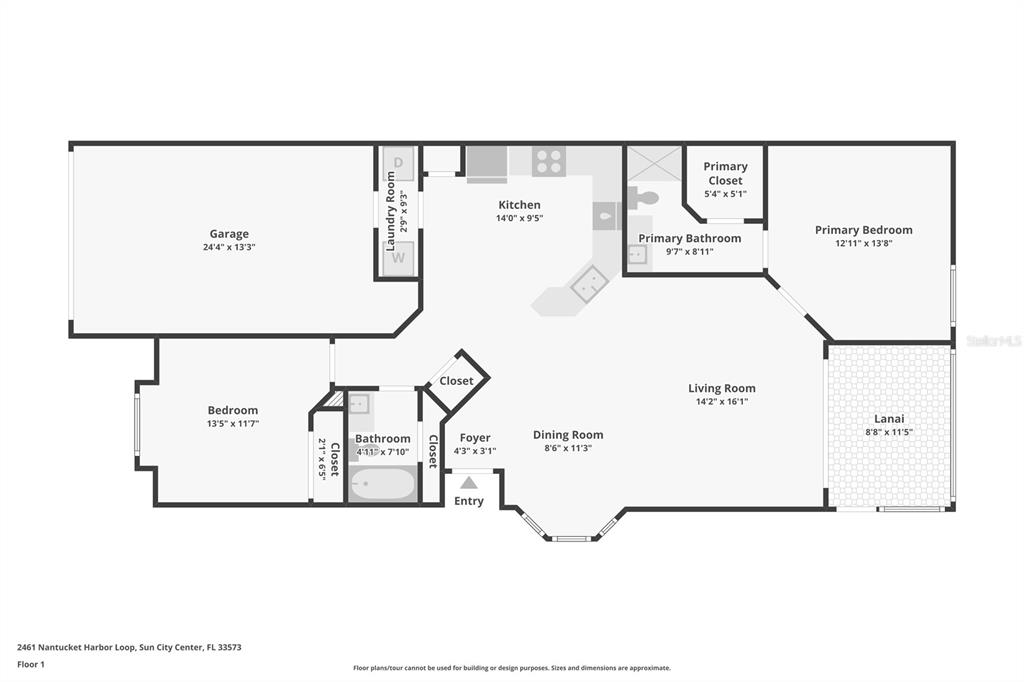 2461 Nantucket Harbor Loop Sun City Center, FL 33573 - Photo 19 of 47 a picture of a room with a white wall and white