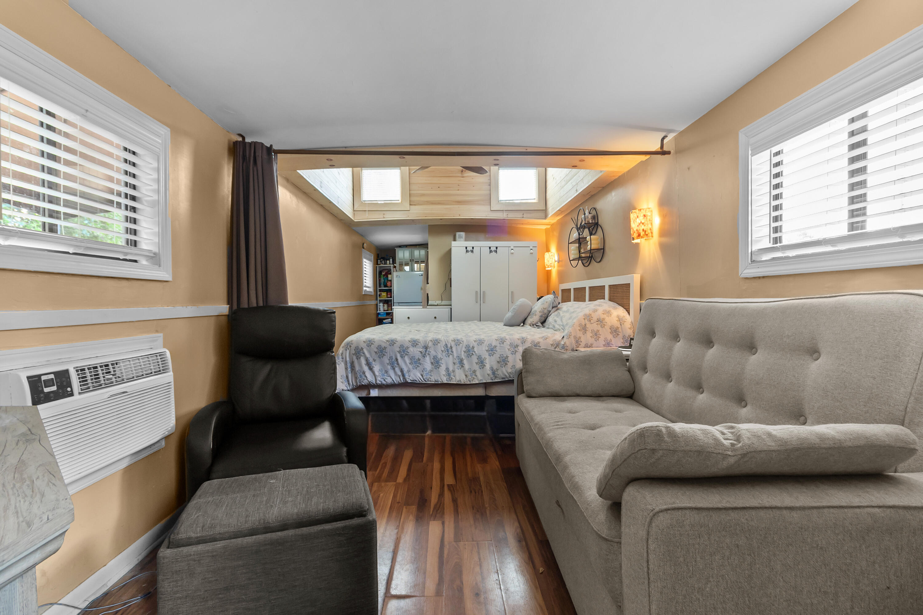 301 East Townline Road, Unit 3 Lake Geneva, WI 53147 - Photo 12 of 35 California King bed fits perfectly in this caboose!