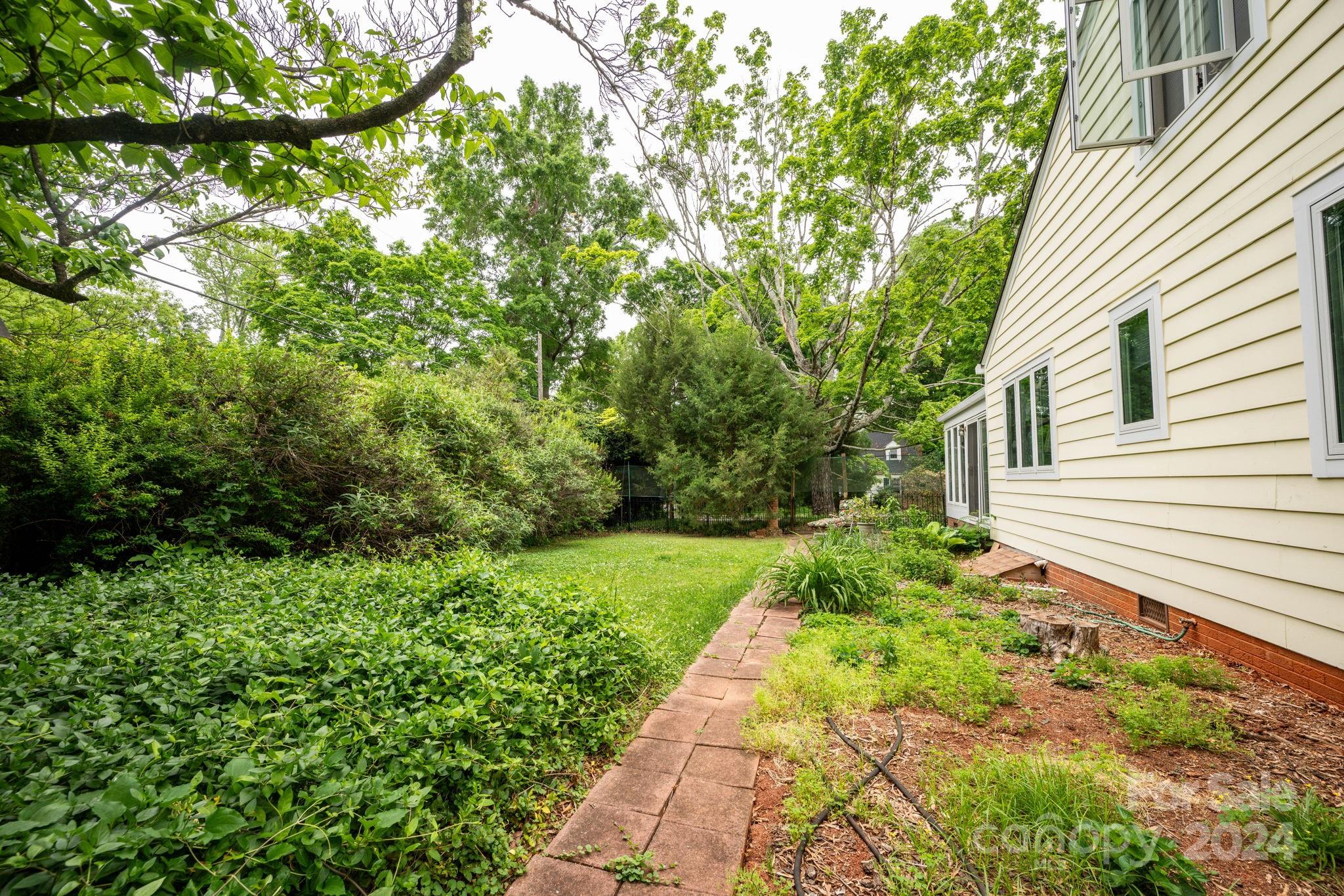 559 Lorimer Road Davidson, NC 28036 - Photo 38 of 39 a view of a back yard with plants and large trees
