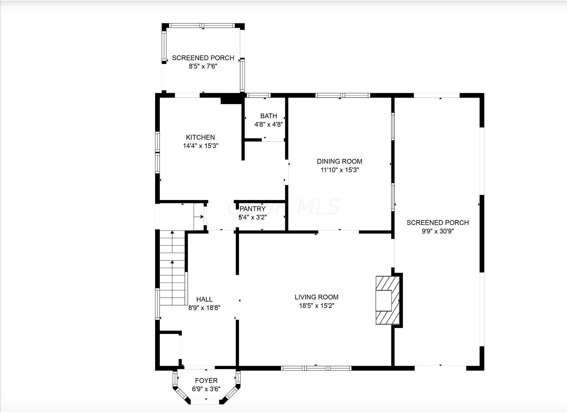112 North Ardmore Road Columbus, OH 43209 - Photo 41 of 44 Floor Plan 1st