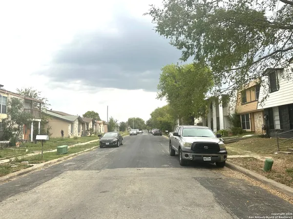 a car parked on the side of a street
