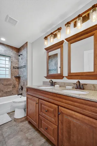 an aerial view of a golf course with a yard