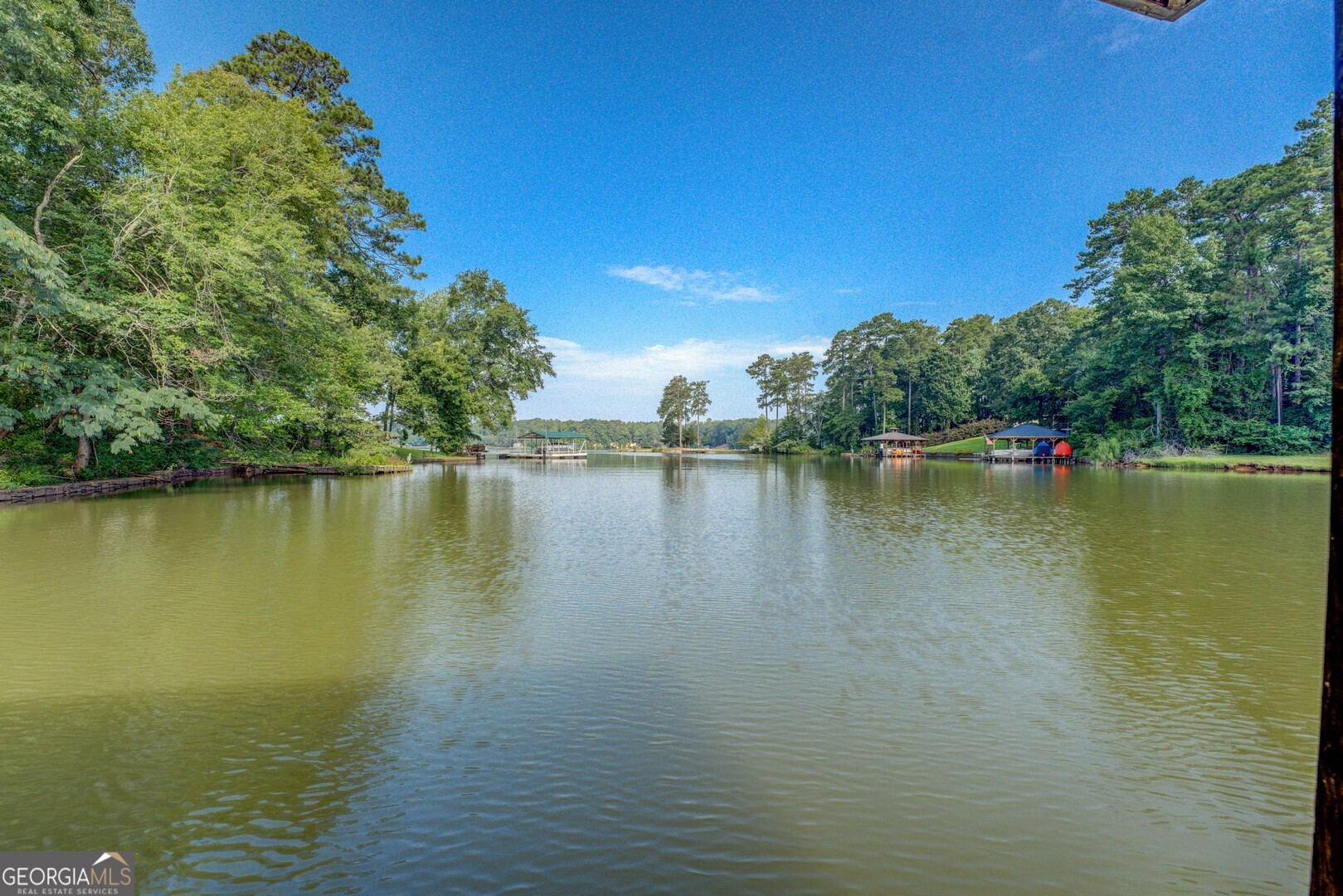 734 Raven Road Monticello, GA 31064 - Photo 28 of 81 a view of a lake with houses in the background