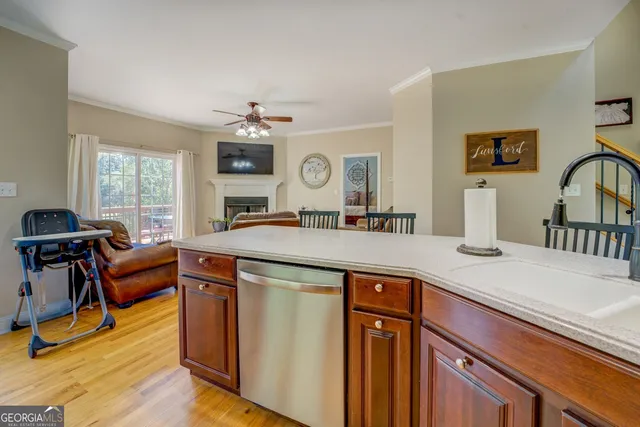 a close view of light fixtures and window
