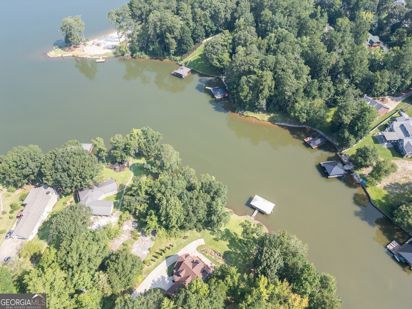 734 Raven Road Monticello, GA 31064 - Photo 7 of 81 a view of a lake with a yard and mountain view