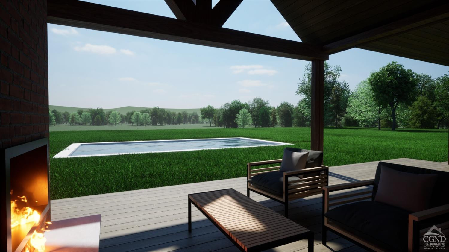 49 Snyder Pond Road Copake, NY 12516 - Photo 8 of 25 a view of a patio with a table chairs and a yard