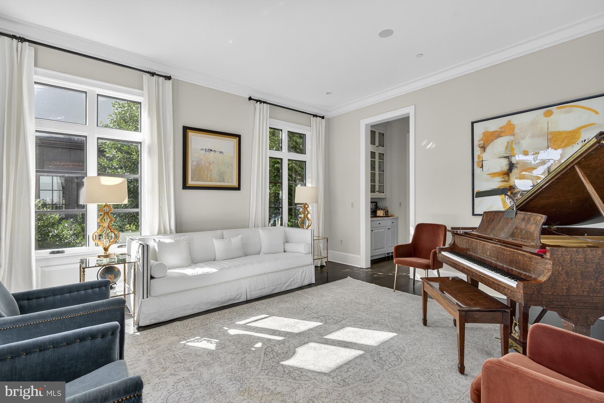 2107 Foxhall Road Northwest Washington, DC 20007 - Photo 41 of 64 Formal Living Room w/ entrance into the Family Rm