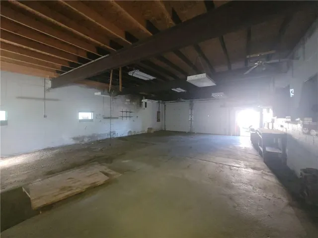 a view of a garage room