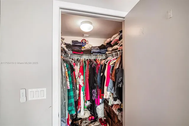a view of a closet