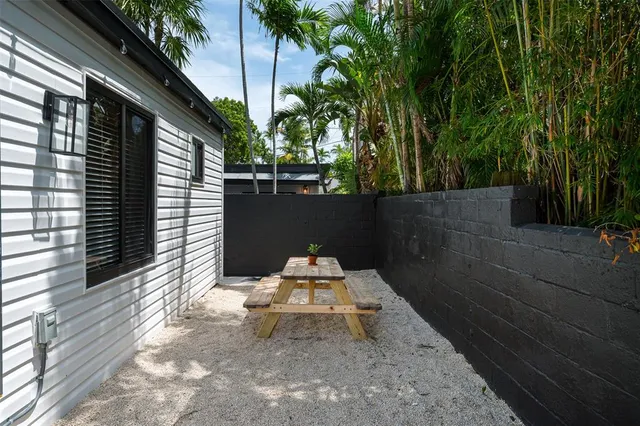 a back yard of a house