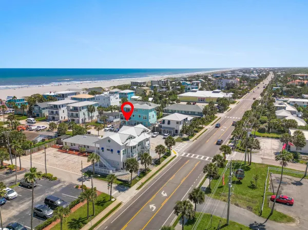 an aerial view of a city