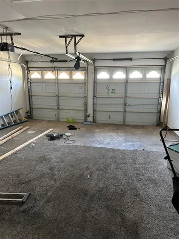 a view of a garage
