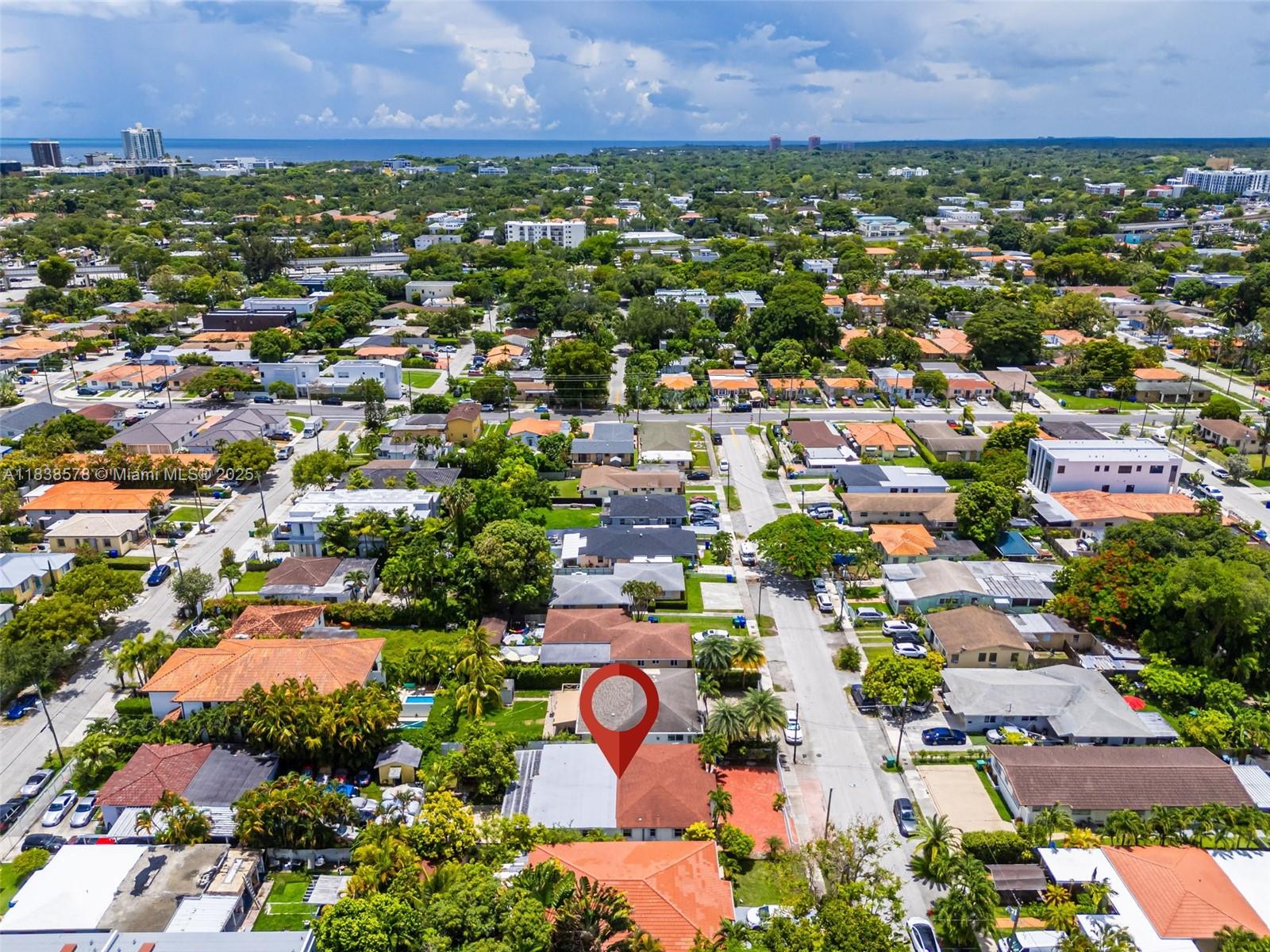 2761 Southwest 33rd Court Miami, FL 33133 - Photo 43 of 46 an aerial view of residential building and green space