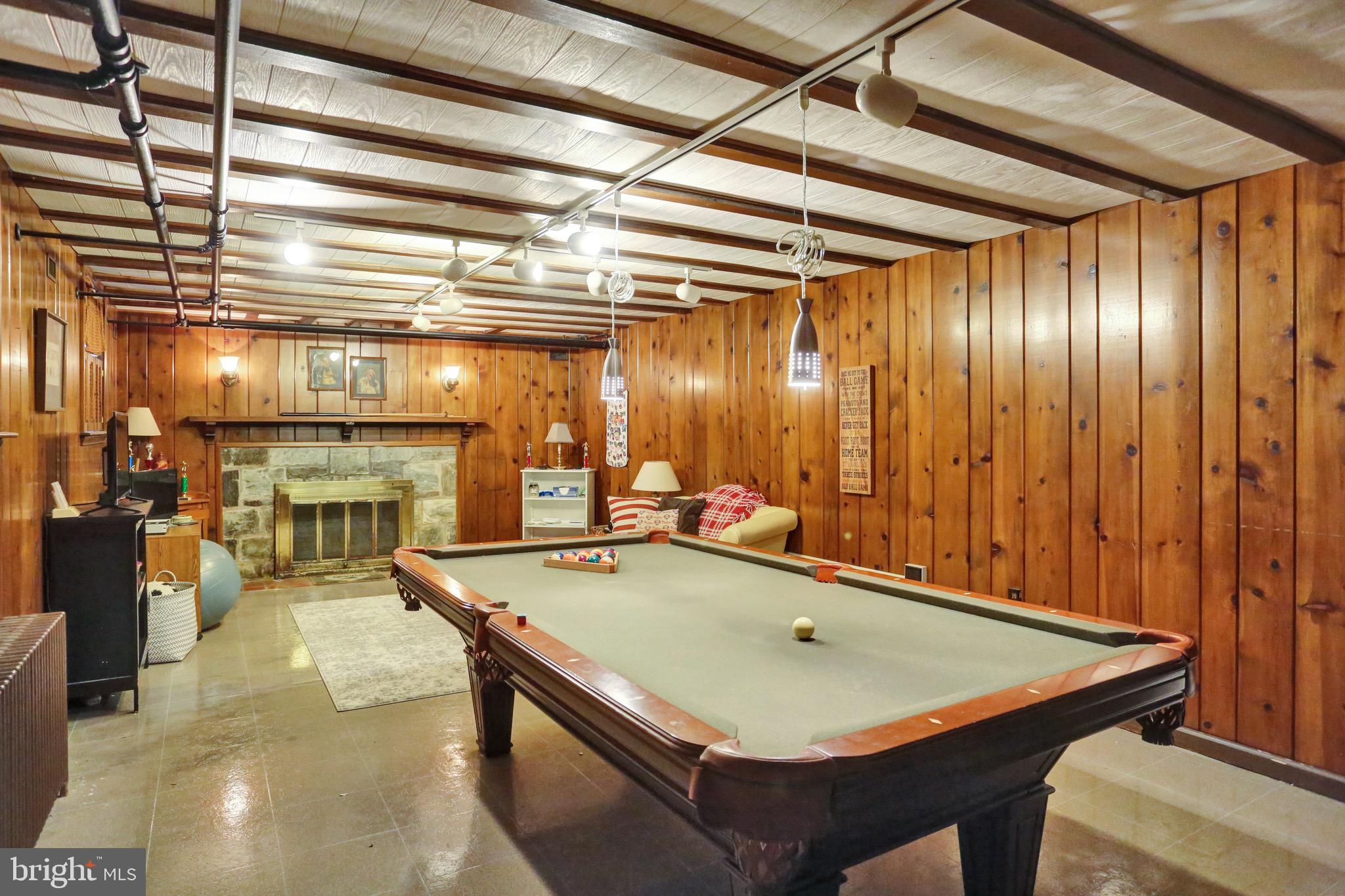3429 River Road Reading, PA 19605 - Photo 33 of 45 Lower Level Billiards Room - Fireplace