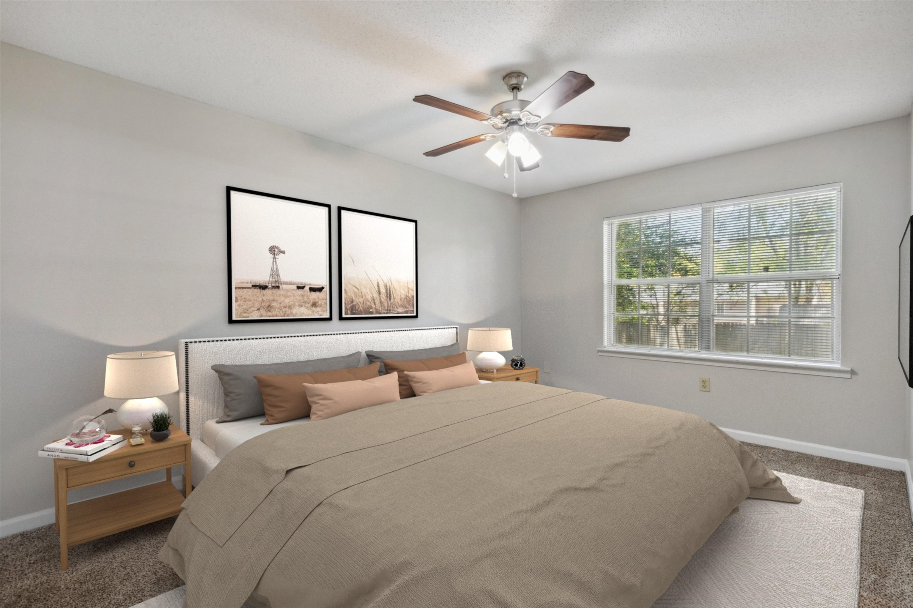 4160 Luther Road Bartlett, TN 38135 - Photo 16 of 28 Bedroom with ceiling fan, carpet floors, and baseboards