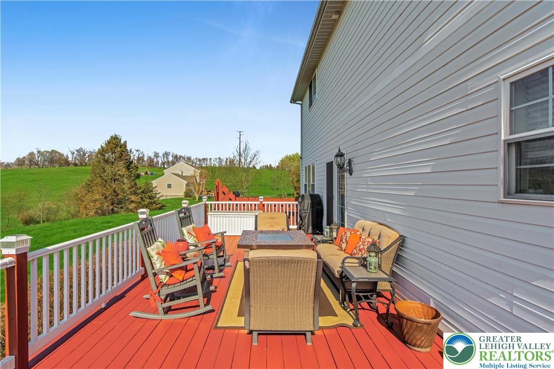 3110 Valley View Drive Bath, PA 18014 - Photo 51 of 64 a balcony with wooden floor table and chairs