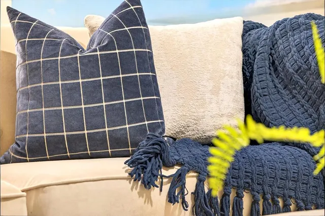 a view of balcony with a potted plant