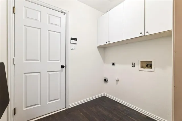 a view of small space with wooden floor