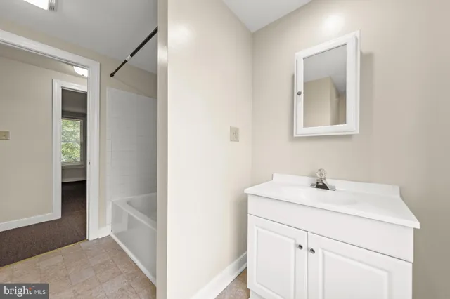 a view of a bathroom with a sink