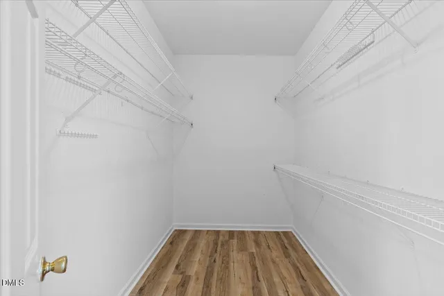 a view of small space with racks on the wall