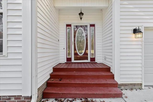 a front view of a house with entryway