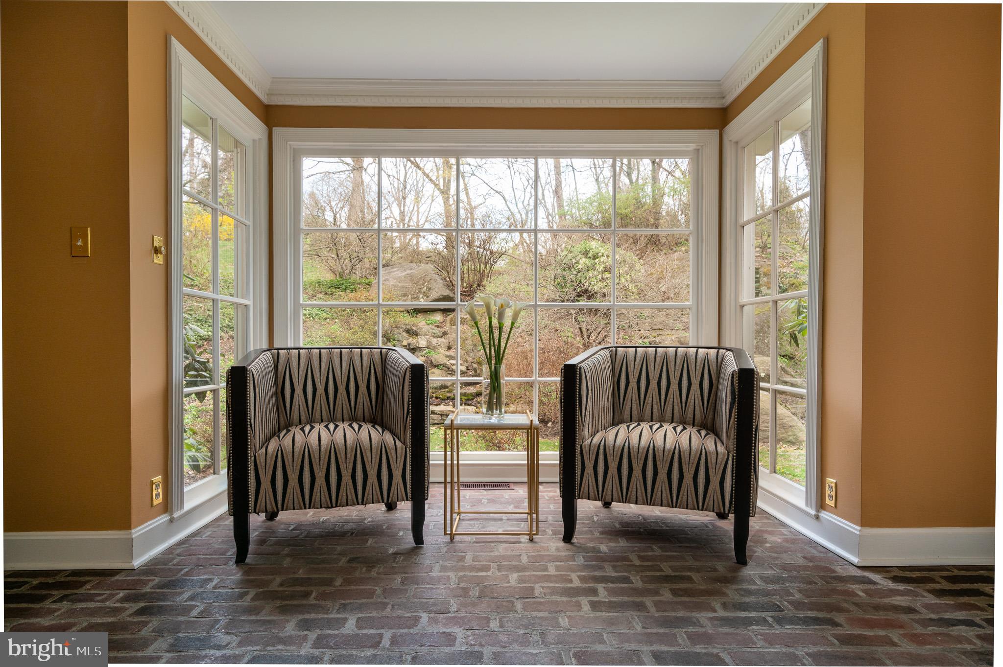 1550 Mt Pleasant Road Villanova, PA 19085 - Photo 5 of 38 Living Room Sitting Area with View of Pond.