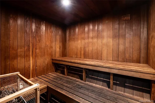 a view of wooden stair