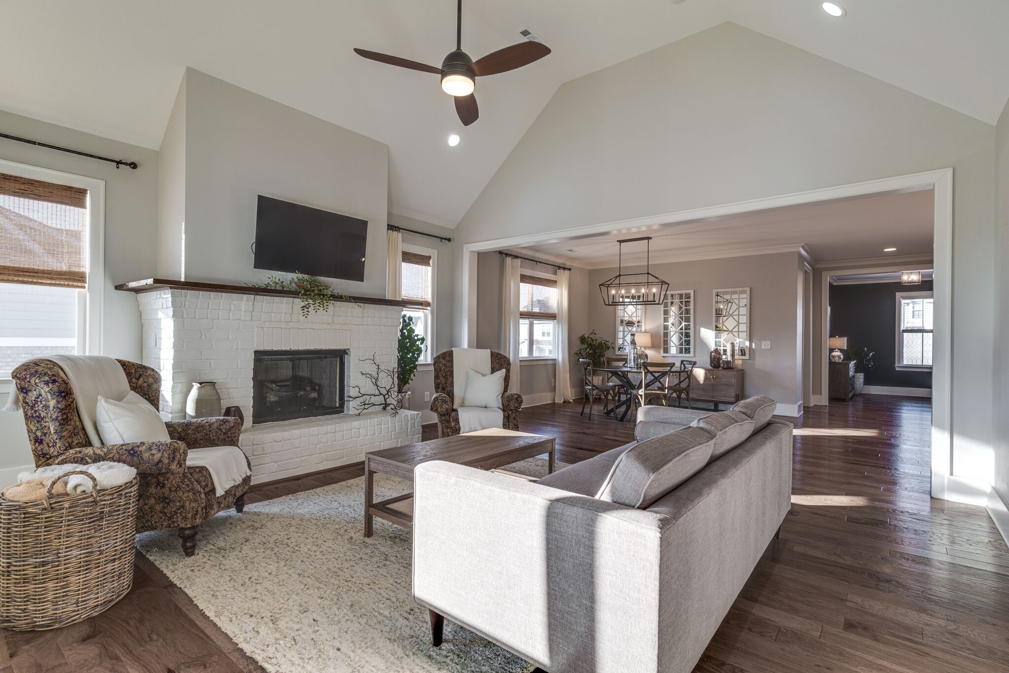 136 Vanner Road Mount Juliet, TN 37122 - Photo 18 of 55 a living room with fireplace furniture and a flat screen tv