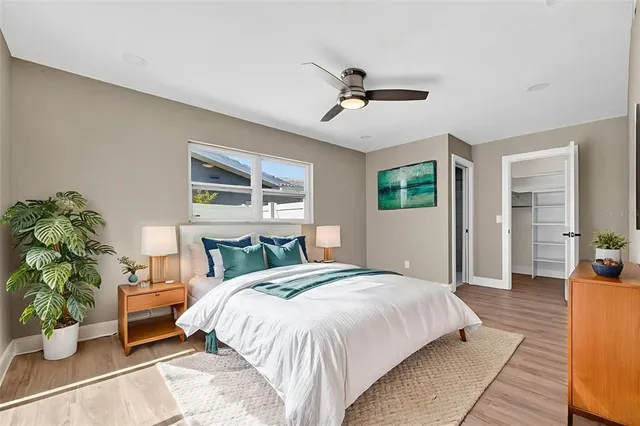 an aerial view of a residential houses with outdoor space