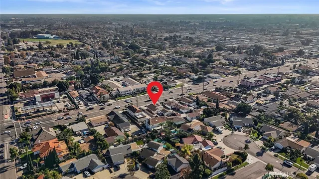 an aerial view of multiple house