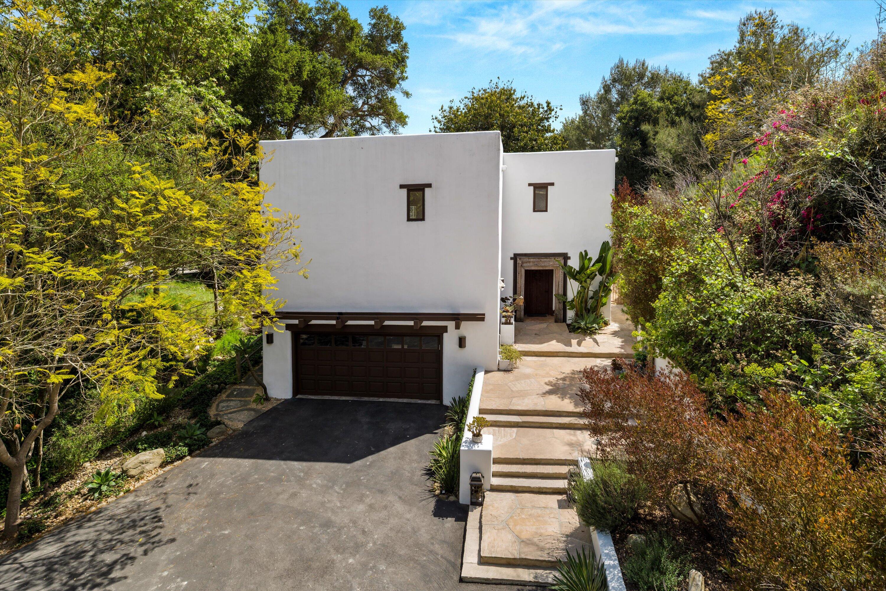 1435 Sycamore Canyon Road Santa Barbara, CA 93108 - Photo 42 of 49 aerial view of a house with balcony and garden