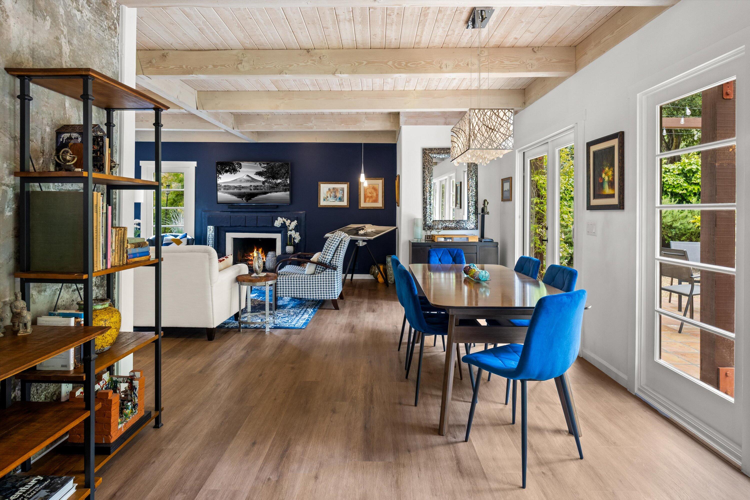 1435 Sycamore Canyon Road Santa Barbara, CA 93108 - Photo 8 of 49 a view of a dining room with furniture window and wooden floor