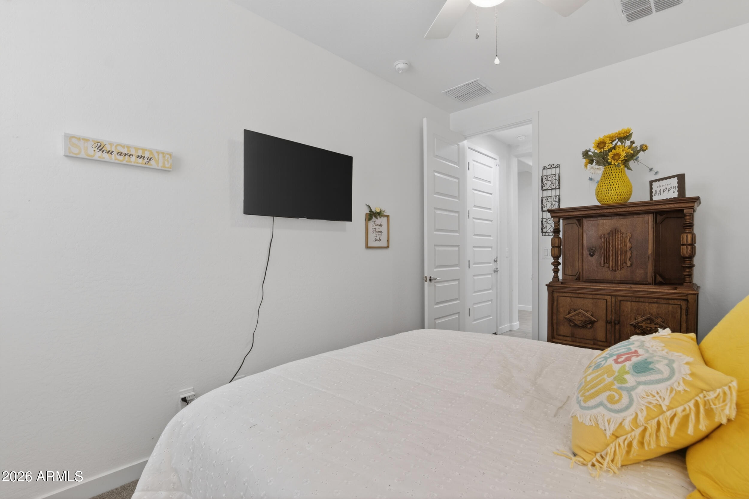 12330 East Soloman Road Gold Canyon, AZ 85118 - Photo 42 of 69 a bedroom with a bed and a tv