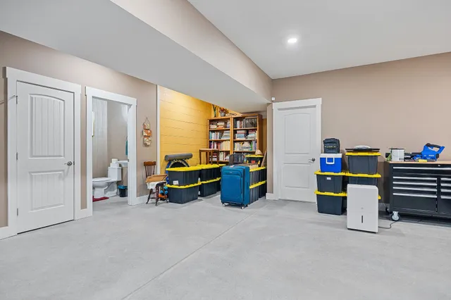 a children room with toys and a couch