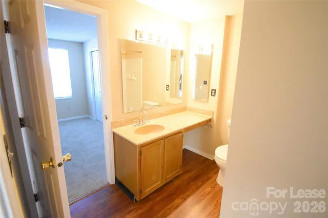 a bathroom with a sink a mirror and a bathtub