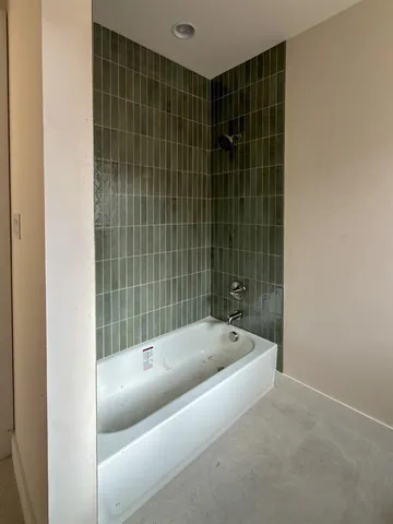 a view of a room with cabinets