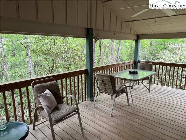 a view of a table and chairs in patio