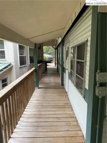 a view of a house with wooden floor