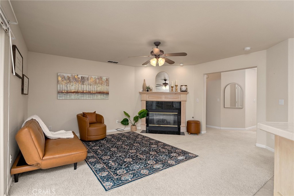 853 Coit Tower Way Chico, CA 95928 - Photo 18 of 49 a living room with furniture a couch and a fireplace