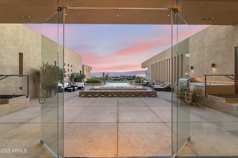 a bathroom with a tub and shower