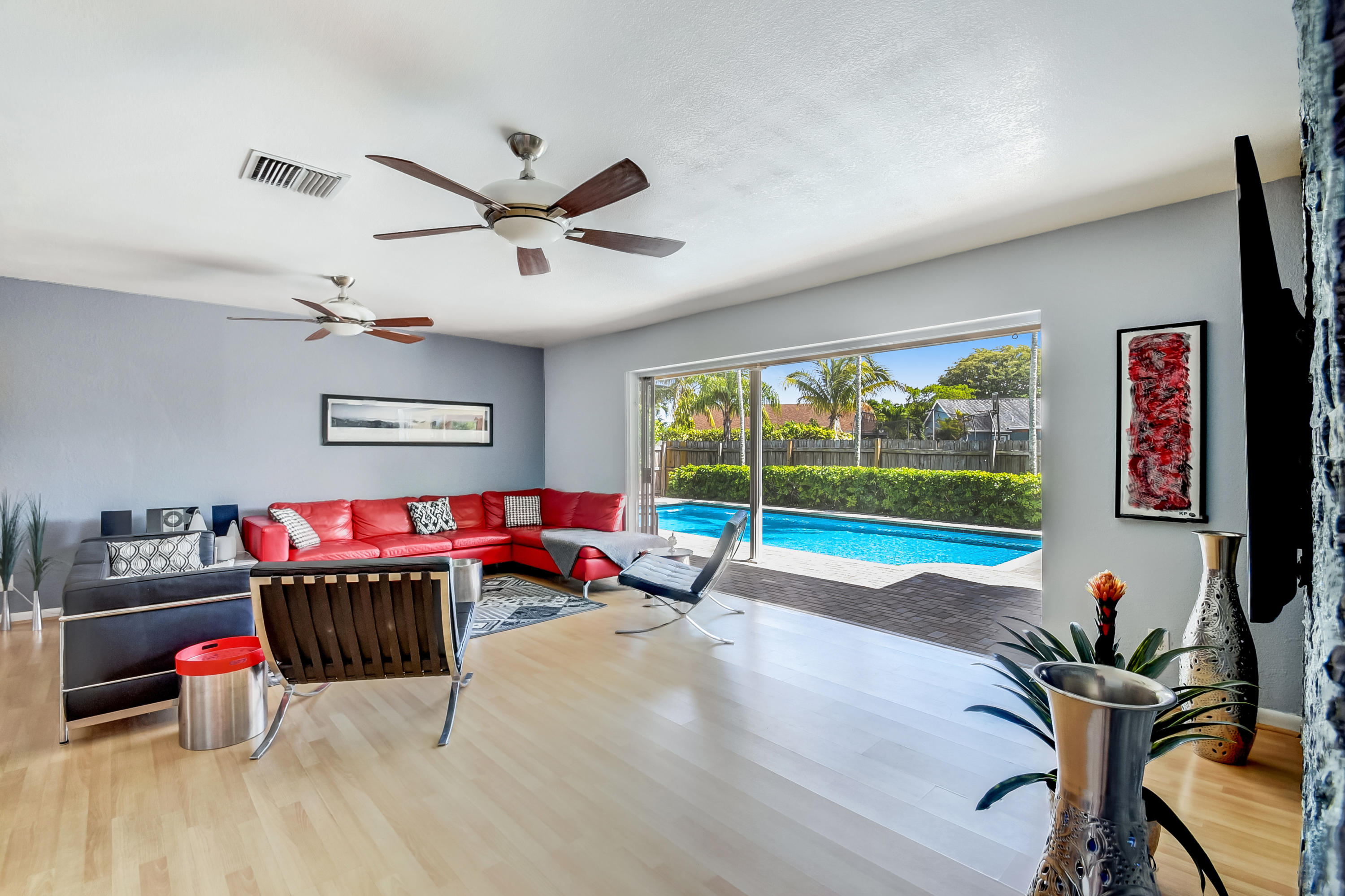 9230 Southwest 16th Street Boca Raton, FL 33428 - Photo 6 of 43 Living room view of pool