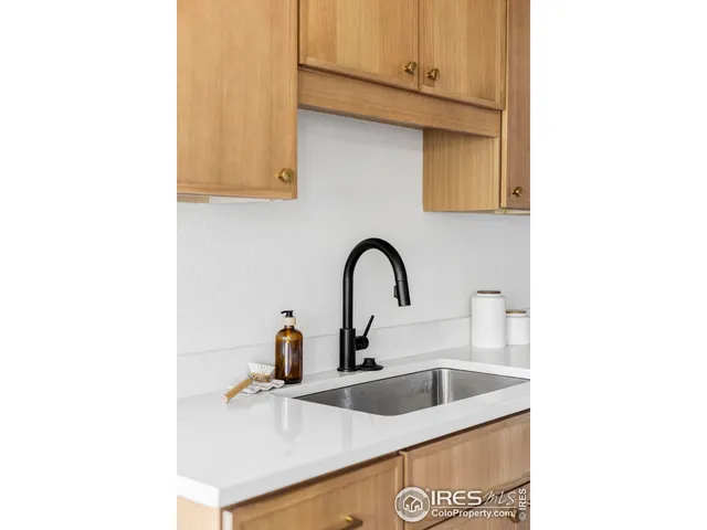 a close view of a sink and tap