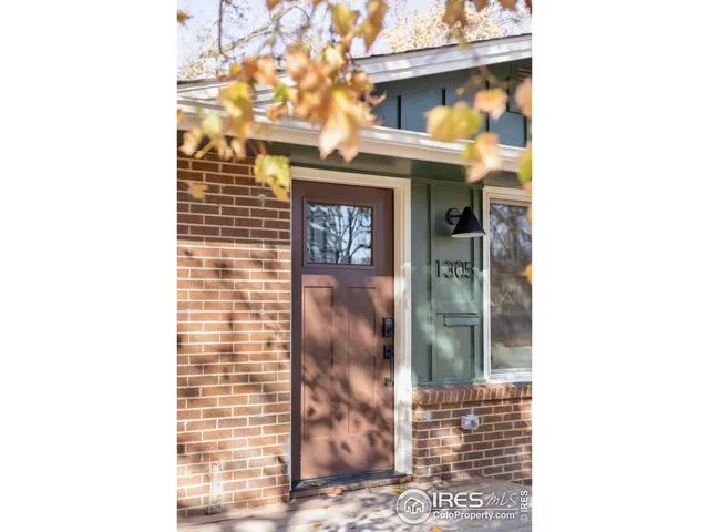 a view of a door of the building